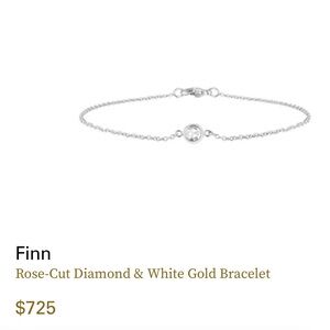 FINN JEWELRY 18K White Gold Rose Cut Diamond Bracelet